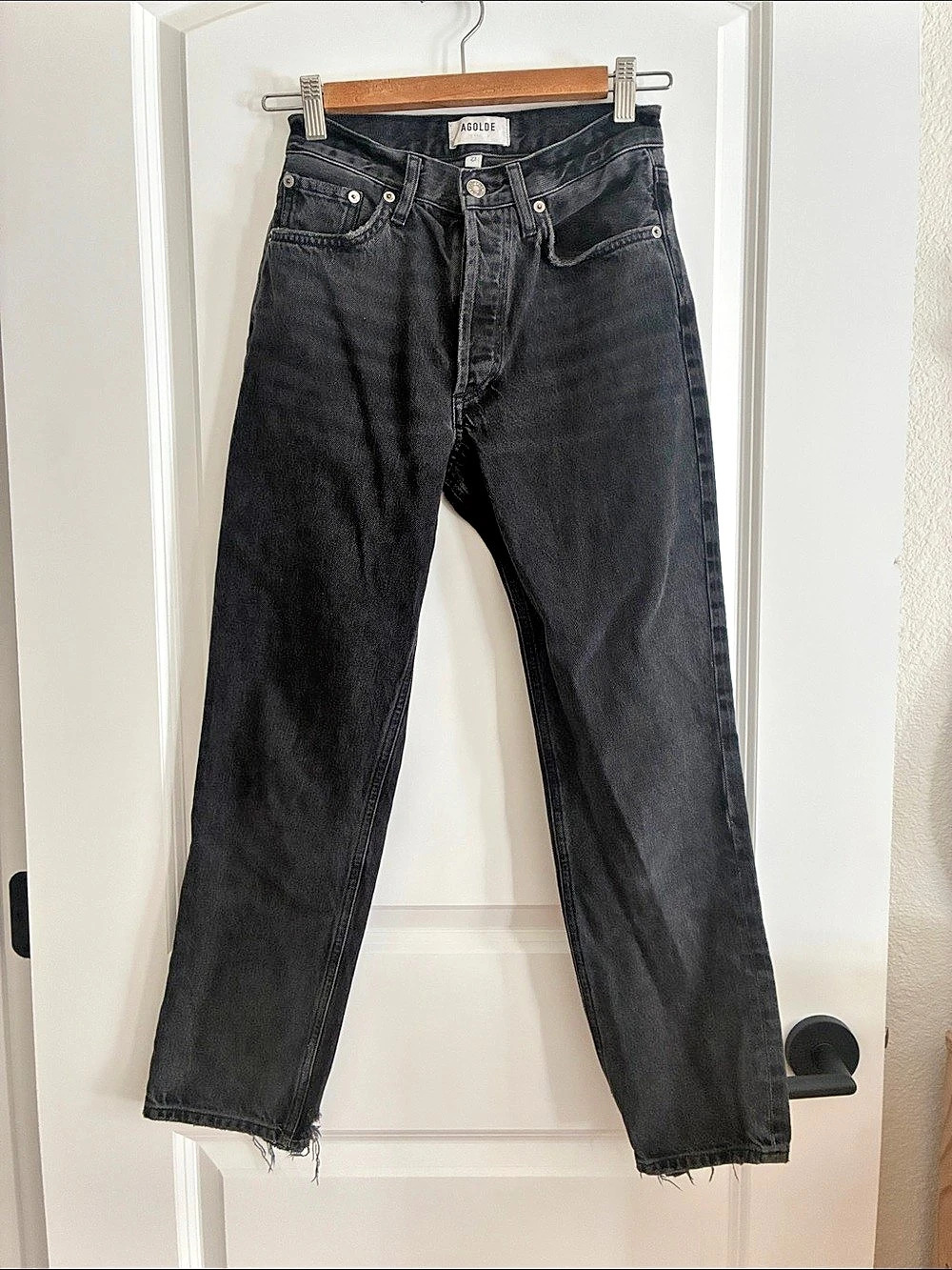 AGOLDE Straight Leg Jeans Black Waist 23